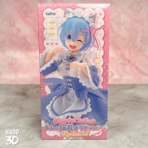 Re:Zero Cat Maid Rem Ear Maid Renewal Coreful Figure Ver New Taito Us Seller - Picture 2 of 6